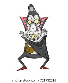 Dracula vector and illustration. monster in Halloween night