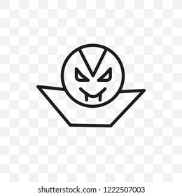 Dracula vector linear icon isolated on transparent background, Dracula transparency concept can be used for web and mobile