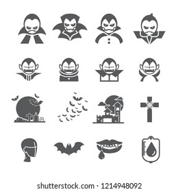 Dracula,Ghost,Halloween icon set