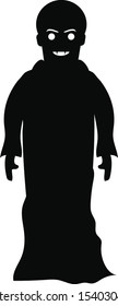 Dracula's Halloween silhouette, using vector style