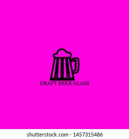 draft beer glass icon sign signifier vector