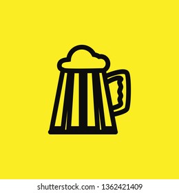 draft beer glass icon vector
