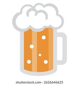 Draft beer icon, simple vector illustration