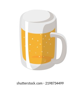 Draft beer. Pint of beer. Vector illustration.