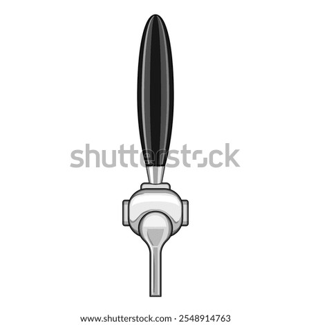 draft beer tap cartoon. keg pour, foam bar, ale lager draft beer tap sign. isolated symbol vector illustration