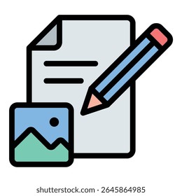 ícone de projeto de rascunho ilustração de estilo de linha plana representando conceitos criativos iniciais e planejamento visual, adequado para design gráfico, arquitetura e projetos relacionados ao desenvolvimento de produtos
