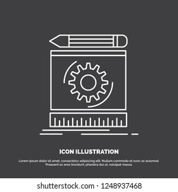 Draft, engineering, process, prototype, prototyping Icon. Line vector symbol for UI and UX, website or mobile application