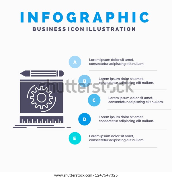 Draft, engineering, process,\
prototype, prototyping Infographics Template for Website and\
Presentation. GLyph Gray icon with Blue infographic style vector\
illustration.