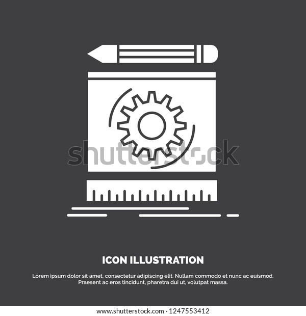 Draft, engineering, process, prototype,\
prototyping Icon. glyph vector symbol for UI and UX, website or\
mobile application