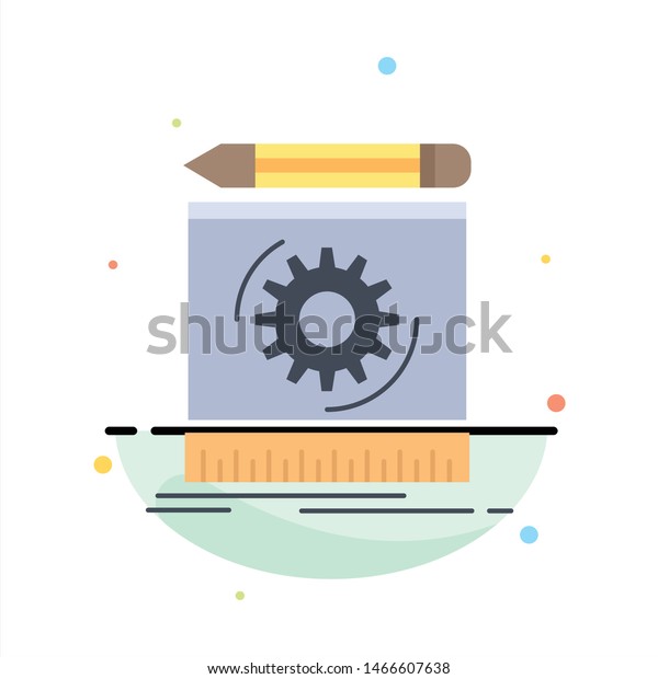 Draft,\
engineering, process, prototype, prototyping Flat Color Icon\
Vector. Vector Icon Template\
background