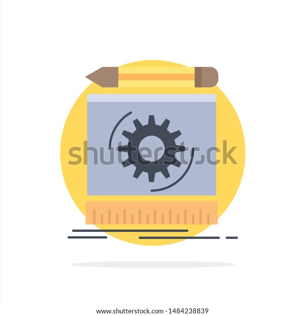 Draft,\
engineering, process, prototype, prototyping Flat Color Icon\
Vector. Vector Icon Template\
background