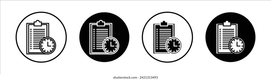 Draft flat line icon set. Draft Thin line illustration vector
