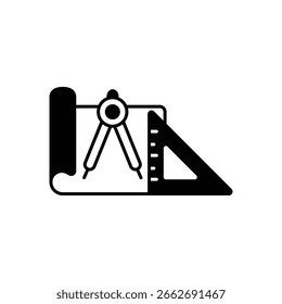 Draft Idea Sketch Fill Icon: Initial Concept and Design Process Symbol