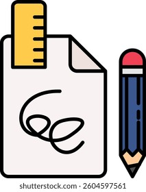 Draft Line vector Icon Design