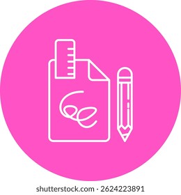 Draft Line vector Icon Design