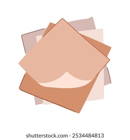Dibujo de papel de memorándum de borrador. Bloc de dibujo, planificador de hojas, diario, diario, borrador de papel de memorándum. símbolo aislado Ilustración vectorial