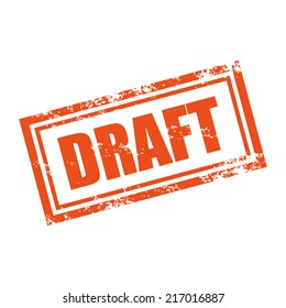 Draft Rubber Stamp Effect