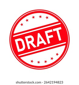 Draft Rubber stamp vector design. Rubber Stamp Illustration - Vector