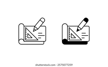 Draft Something icon design with white background stock illustration