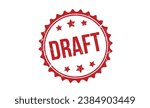 Draft stamp red rubber stamp on white background. Draft stamp sign. Draft stamp.