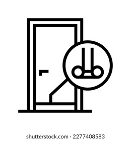 draft stopper garage tool line icon vector. draft stopper garage tool sign. isolated contour symbol black illustration