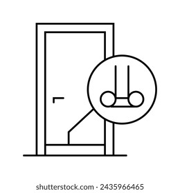 draft stopper garage tool line icon vector. draft stopper garage tool sign. isolated contour symbol black illustration