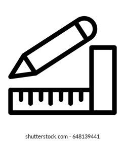 Draft Tool Line Vector Icon