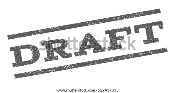 Draft Watermark Stamp Text Tag Between Stock Vector (Royalty Free) 522437335