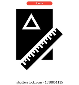 drafter tools icon isolated sign symbol vector illustration - high quality black style vector icons
