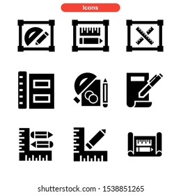 drafter tools icon isolated sign symbol vector illustration - Collection of high quality black style vector icons
