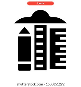 drafter tools icon isolated sign symbol vector illustration - high quality black style vector icons
