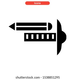 drafter tools icon isolated sign symbol vector illustration - high quality black style vector icons
