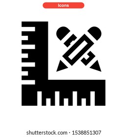 drafter tools icon isolated sign symbol vector illustration - high quality black style vector icons
