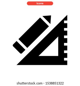 drafter tools icon isolated sign symbol vector illustration - high quality black style vector icons
