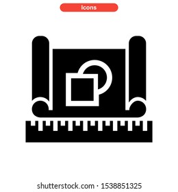drafter tools icon isolated sign symbol vector illustration - high quality black style vector icons
