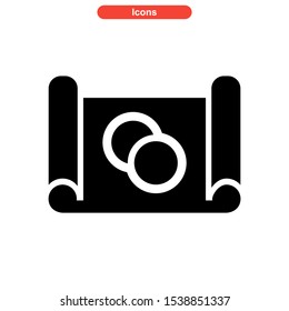drafter tools icon isolated sign symbol vector illustration - high quality black style vector icons
