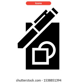 drafter tools icon isolated sign symbol vector illustration - high quality black style vector icons

