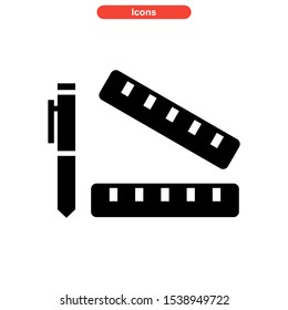 drafter tools icon isolated sign symbol vector illustration - high quality black style vector icons
