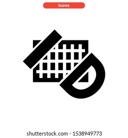 drafter tools icon isolated sign symbol vector illustration - high quality black style vector icons
