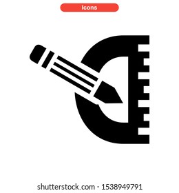 drafter tools icon isolated sign symbol vector illustration - high quality black style vector icons
