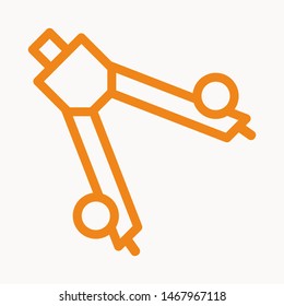 Drafting Compass icon isolated sign symbol vector illustration - vector 