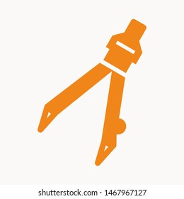 Drafting Compass icon isolated sign symbol vector illustration - vector 