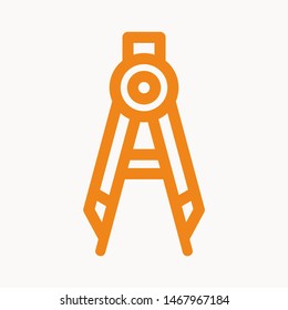Drafting Compass icon isolated sign symbol vector illustration - vector 