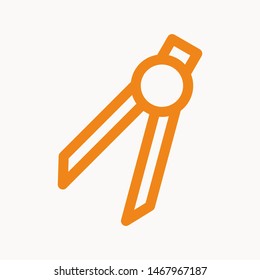 Drafting Compass icon isolated sign symbol vector illustration - vector 