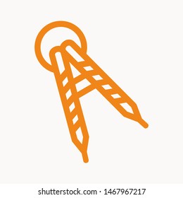 Drafting Compass icon isolated sign symbol vector illustration - vector 