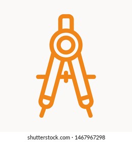 Drafting Compass icon isolated sign symbol vector illustration - vector 