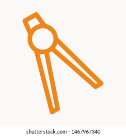 Drafting Compass icon isolated sign symbol vector illustration - vector 