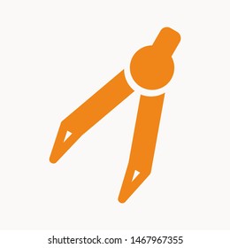Drafting Compass icon isolated sign symbol vector illustration - vector 