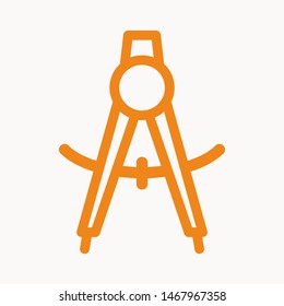 Drafting Compass icon isolated sign symbol vector illustration - vector 