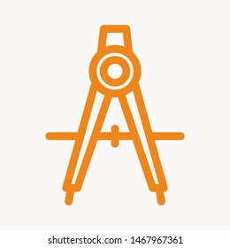 Drafting Compass icon isolated sign symbol vector illustration - vector 